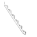 Pylex Stair Riser, 9-1/16 in L, Aluminum, White, Powdered 14026